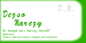 dezso marczy business card